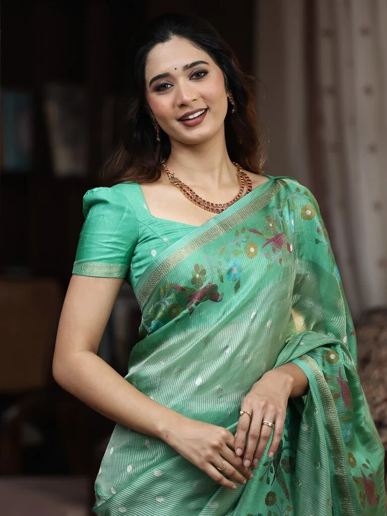 Rocket sarees for women | white | ready to wear | stitched blouse