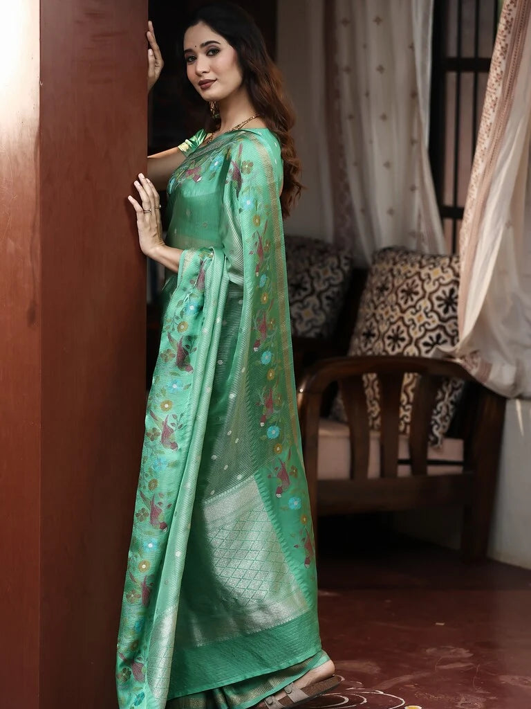 Rocket sarees for women | white | ready to wear | stitched blouse