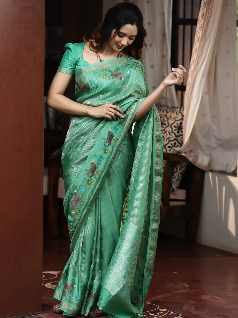 Rocket sarees for women | white | ready to wear | stitched blouse