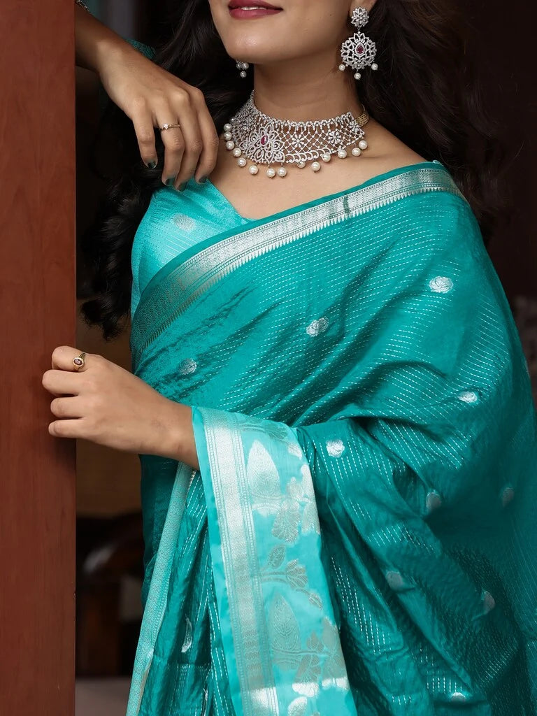 Rocket sarees for women | white | ready to wear | stitched blouse