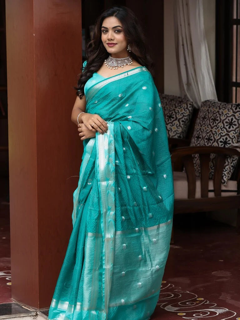 Rocket sarees for women | white | ready to wear | stitched blouse