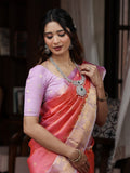 Gadwal pattu saree for women | pink | zari border | wedding sarees