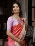 Gadwal pattu saree for women | pink | zari border | wedding sarees