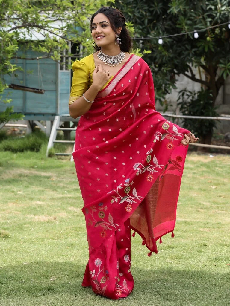 Rocket sarees for women | white | ready to wear | stitched blouse