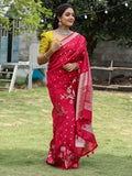 Rocket sarees for women | white | ready to wear | stitched blouse