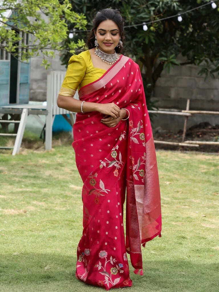 Rocket sarees for women | white | ready to wear | stitched blouse