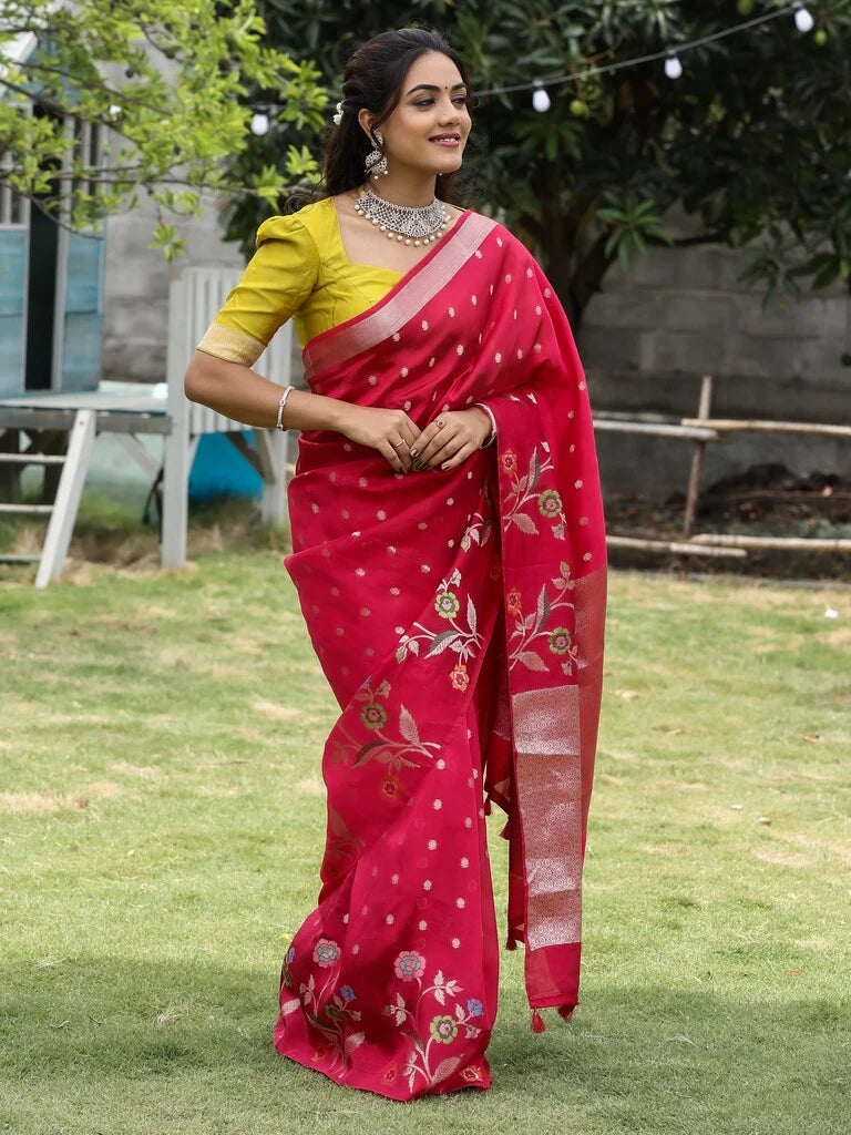 Rocket sarees for women | white | ready to wear | stitched blouse