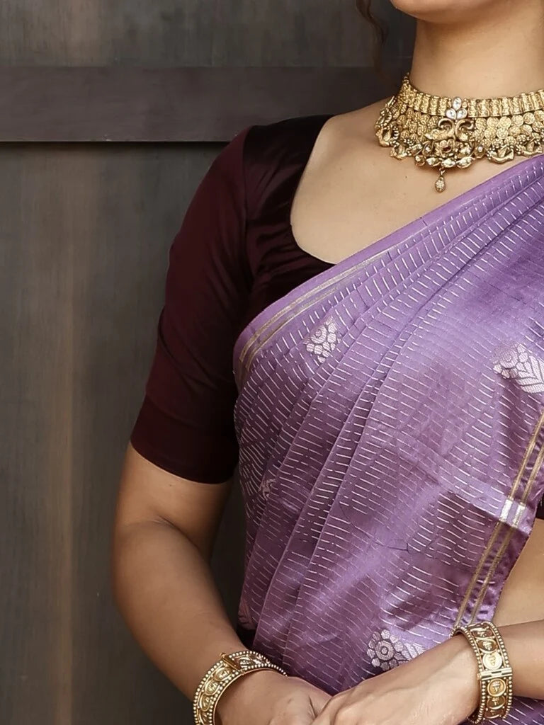 Rocket sarees for women | white | ready to wear | stitched blouse