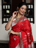 Banaras pattu saree for women | red | zari border | party wear