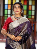 Green mango fancy saree for women | blue | zari border | party wear