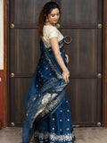 Pure kota fancy saree for women | blue | zari border | party wear