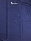 Tussar fancy saree allover checks with embroidery border and attached blouse