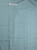 Tussar fancy saree allover checks with embroidery border and attached blouse