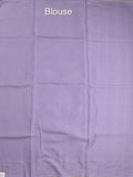 Tussar fancy saree allover checks with embroidery border and attached blouse