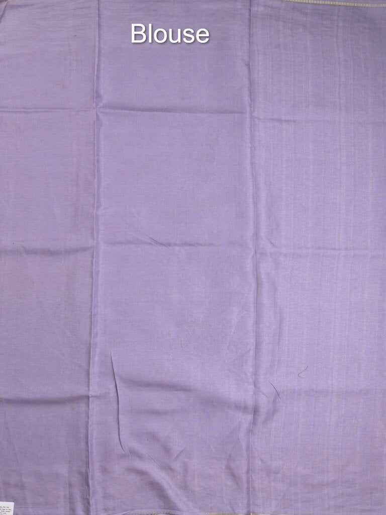 Tussar fancy saree allover checks with embroidery border and attached blouse