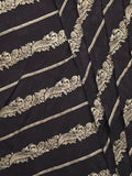 FABRIC ONLY Black color dola silk fabric - per meter