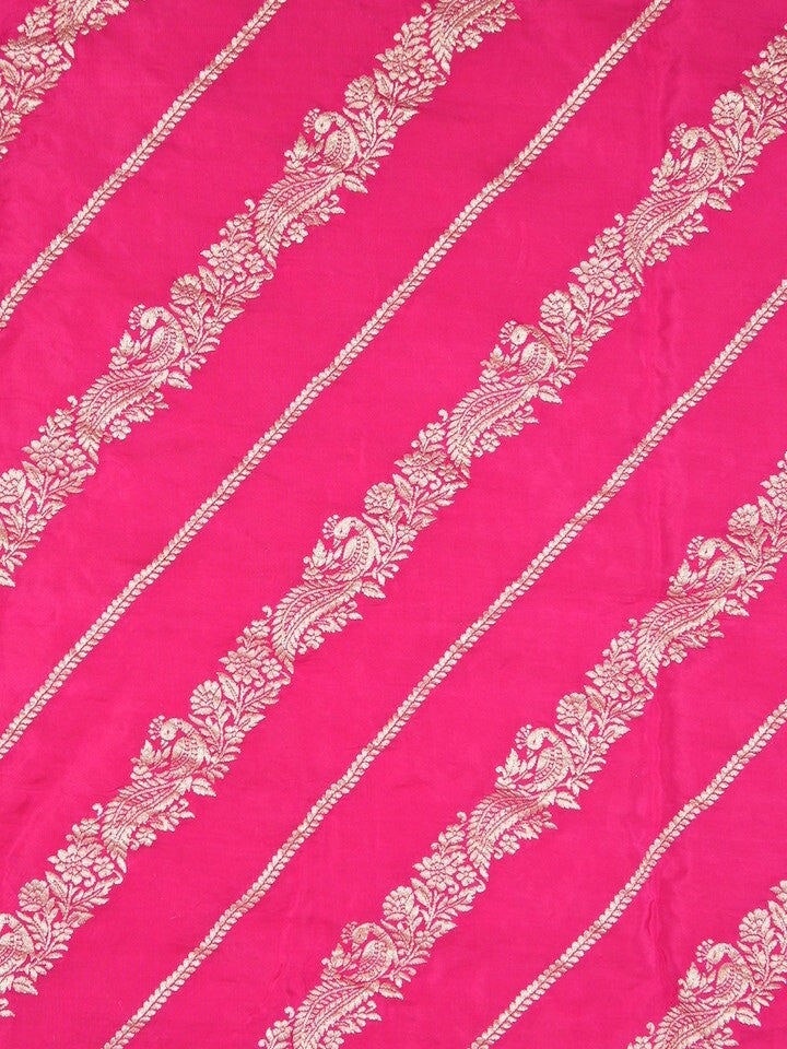 FABRIC ONLY Pink color dola silk fabric - per meter