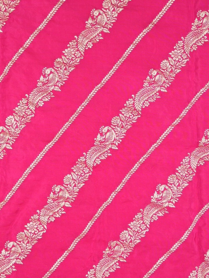 FABRIC ONLY Pink color dola silk fabric - per meter