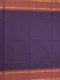 Kanchi cotton plain saree with zari border with attached self blouse