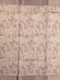 Banaras digital print fancy sarees half white color allover prints & zari border with short pallu and contrast blouse