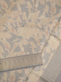 Banaras digital print fancy sarees half white color allover prints & zari border with short pallu and contrast blouse