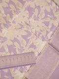 Banaras digital print fancy sarees half white color allover prints & zari border with short pallu and contrast blouse