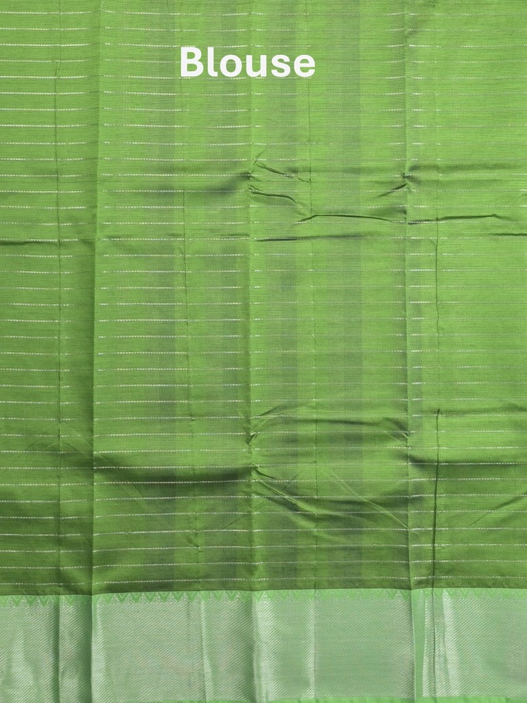 Mangalagiri fancy saree royal blue color allover zari checks & kaddi border with contrast pallu and plain blouse