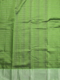 Mangalagiri fancy saree royal blue color allover zari checks & kaddi border with contrast pallu and plain blouse
