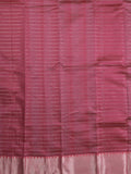 Mangalagiri fancy saree grey color allover zari checks & kaddi border with contrast pallu and plain blouse