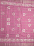 Dola silk fancy saree light pink color allover prints & zari border with printed pallu and attached blouse