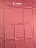 Dupion fancy saree pink color allover zari motifs & zari border with short pallu and attached blouse
