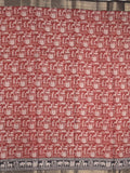 Maheshwari fancy saree maroon color allover prints & zari border with printed pallu and plain blouse