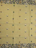 Jamdani cotton saree light olive green color allover weaves & weaving border with weaving pallu and plain blouse
