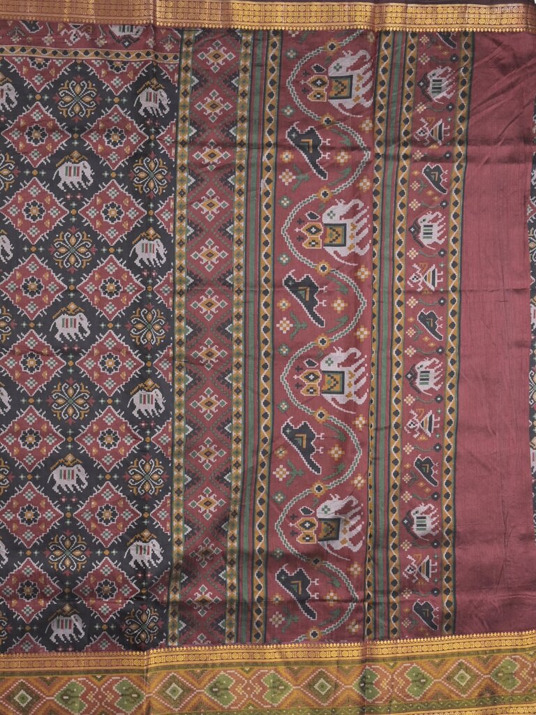 Ikkath fancy saree for women | Black | party wear | Zari border