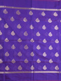 Chanderi saree for women | Maroon | Party wear | Zari border