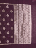Chanderi saree for women | Maroon | Party wear | Zari border