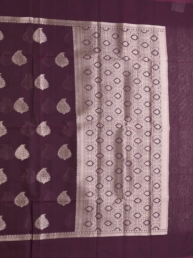 Chanderi saree for women | Maroon | Party wear | Zari border