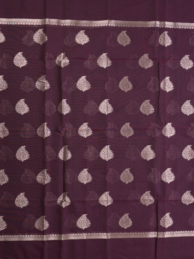 Chanderi saree for women | Maroon | Party wear | Zari border