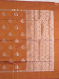 Chanderi saree for women | Maroon | Party wear | Zari border