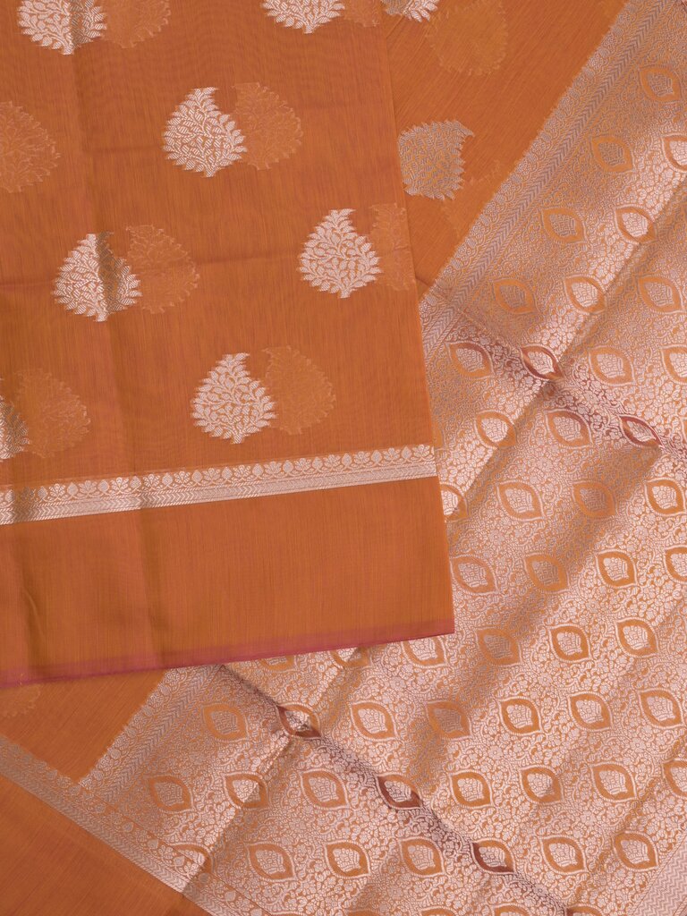 Chanderi saree for women | Maroon | Party wear | Zari border
