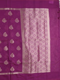 Chanderi saree for women | Maroon | Party wear | Zari border