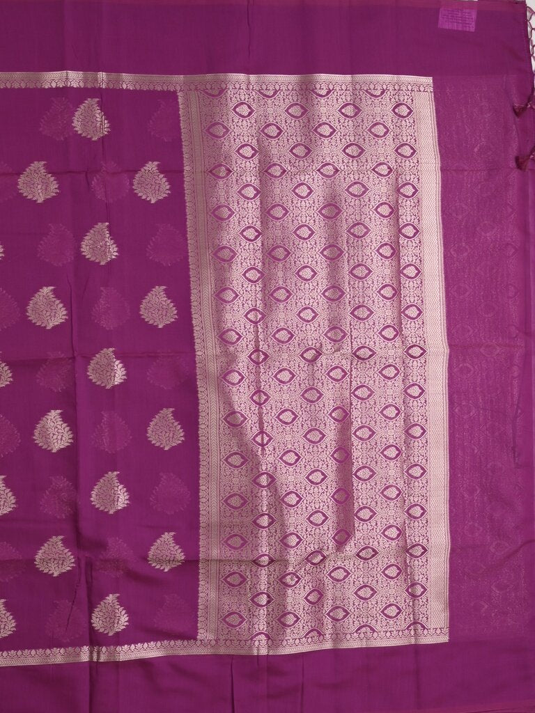 Chanderi saree for women | Maroon | Party wear | Zari border