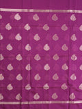 Chanderi saree for women | Maroon | Party wear | Zari border