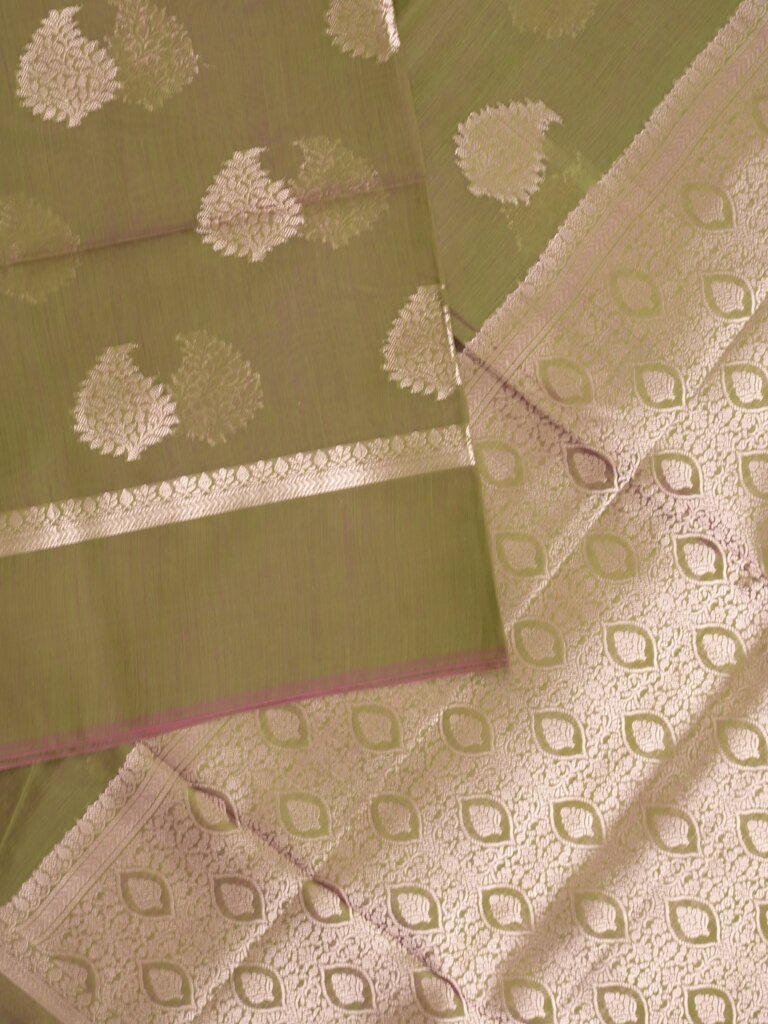 Chanderi saree for women | Maroon | Party wear | Zari border