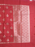 Chanderi saree for women | Maroon | Party wear | Zari border