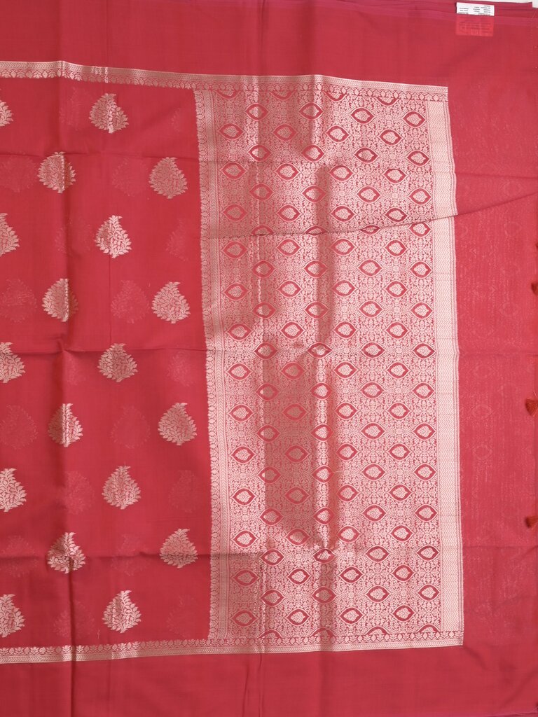 Chanderi saree for women | Maroon | Party wear | Zari border