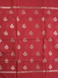 Chanderi saree for women | Maroon | Party wear | Zari border
