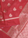 Chanderi saree for women | Maroon | Party wear | Zari border