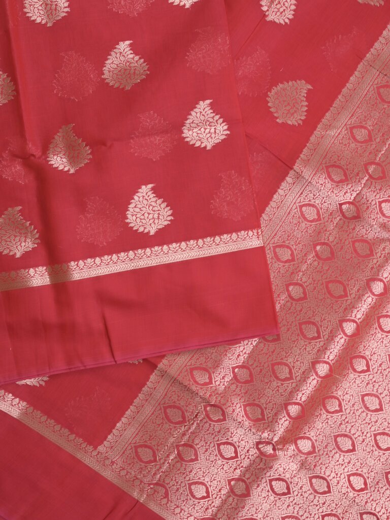 Chanderi saree for women | Maroon | Party wear | Zari border