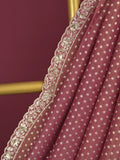 Dola tissue saree for women | Pink | Party wear | Cutwork border